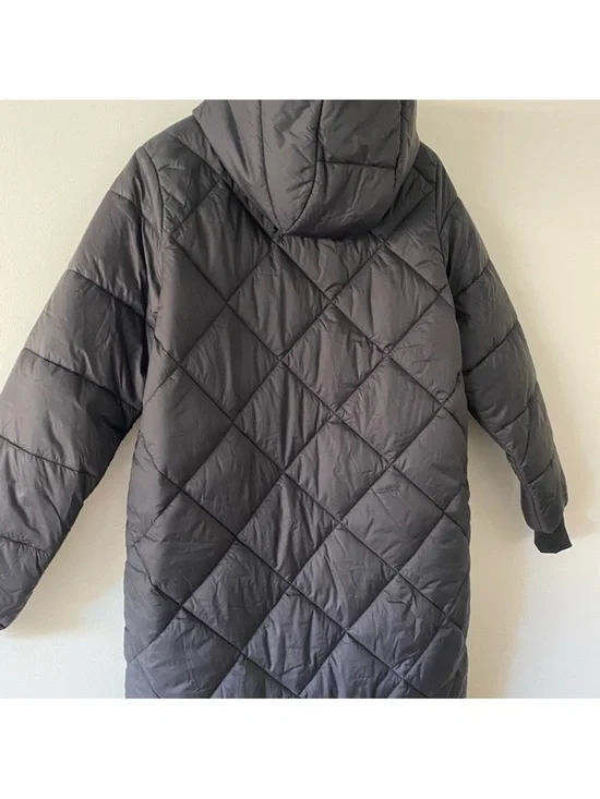 Diamond Quilted Long Puffer Jacket - Picture 6 of 7